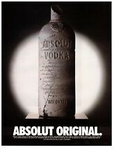 Absolut Original Marble Statue Vodka 1995 Vintage Print Advertisement picture