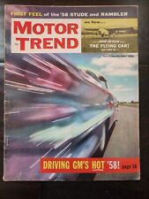 Motor Trend Magazine November 1957 Driving GM's Hot '58 THE FLYING CAR picture