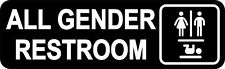10in x 3in All Gender Restroom Vinyl Sticker Business Sign Decal picture