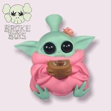 Collectible Baby Yoda Silicone Pipe Smoking Glass Bowl- Girly Grogu Tobacco Bong picture