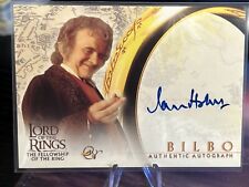 Ian Holm as Bilbo Autograph card from Topps The Fellowship of the Ring LOTR picture