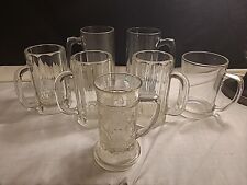 Clear Glass Beer Mug/Steins (Lot Of 7) picture