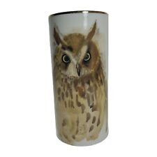 Vintage Enesco Owl Flower Vase Porcelain Woodland Haven 1976 Japan picture