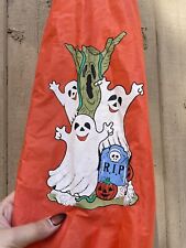 Vintage Halloween Windsock Pumpkin Ghost Trick Or Treat Decor RIP Grave Yard picture