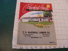 original MID-CENTURY MODERN: PRATICAL HOMES keyed to the times c. 1955, 32pgs picture