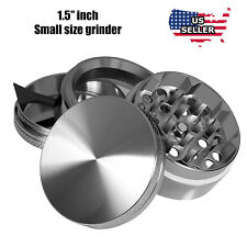4 Piece Magnetic 1.5 Inch grey Tobacco Herb Grinder Spice Aluminum With Scoop picture