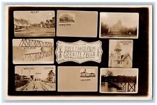 1909 Greetings Multiview Depot Granite Falls Minnesota MN RPPC Photo Postcard picture