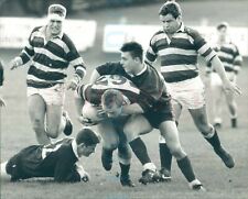 1990s Rugby Scarborough RUFCV Whitby 3/11/90 Press photo 10x8