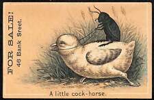 J.A. Godfrey & Co. Hatters Waterbury CT Victorian Trade Card A Little Cock-Horse picture