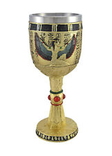 Zeckos Egyptian Winged Isis Golden Wine Goblet 6 oz. picture