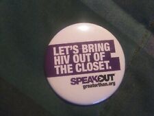Hiv aids speak out speakout Pin Back Button  picture