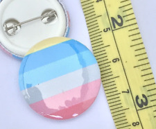 Genderflux pride rainbow LGBTQI+ 25mm pin badge 1 inch queer gay lesbian gender picture