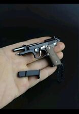 1:3 Detachable Beretta 92F Toy Gun Model Keychain Metal Alloy Pistol Miniature picture