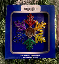 2023 Harvey Lewis Love Wins Rainbow Snowflake Christmas Ornament w Fine Crystals picture