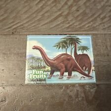 1987 Sunkist Fun Fruits Fruit Snacks Dinofacts Apatosaurus #A2 Trading Card picture