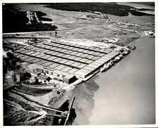 LG13 Original Photo CHARLESTON SOUTH CAROLINA Naval Base Buildings Ships Aerial picture