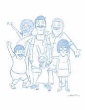 Bob's Burgers Convention Blue Line Original Sketch by Animator - Art Drawing picture