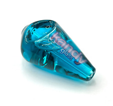 3 inch glass tobacco smoking pipes glycerin hand pipe blue picture