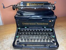 1934 Underwood Noiseless Working Vintage Desktop Typewriter w New Ink picture