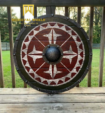 Authentic Medieval Viking Round Shield- Antique Style War Shield- Christmas Gift picture
