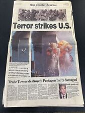 Louisville COURIER-JOURNAL September 12, 2001 - TERROR STRIKES US. picture