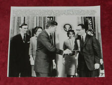 1962 Press Photo President Kennedy Shakes Hand of New US Education Commissioner picture