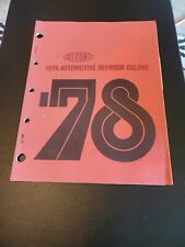 Vintage 1978 DuPont Automotive Auto Car Finish Paint Chips Book Colors picture