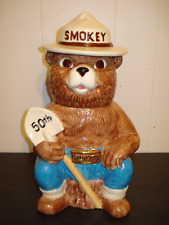 Smokey The Bear 50th Anniversary Cookie Jar Jarrin Treasure Craft DON Winton picture
