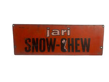 Vintage Metal Trapezoidal Advertising Sign Jari Snow Chew picture