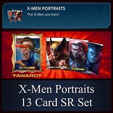 X-MEN PORTRAITS 13 CARD SUPER RARE SILVER SET (no Epic) TOPPS MARVEL COLLECT picture