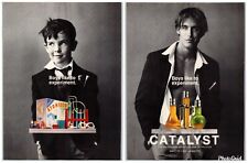 Catalyst By Halston Fragrance Chemistry For Men Oct, 1994 Full 2 Page Print Ad picture