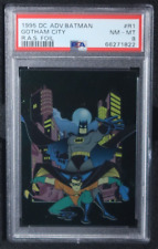 1995 Skybox Batman Adventures Foil Insert Gotham City #R1 PSA 8 Batman and Robin picture