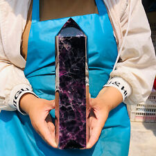 6.07LB Natural Colourful Fluorite Obelisk Quartz Crystal Tower Point Healing picture