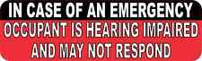 10in x 3in Occupant Is Hearing Impaired Vinyl Sticker picture