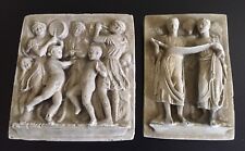 Vintage Ceramic Carved Wall Plaques - Uncertain on Date or Origin picture