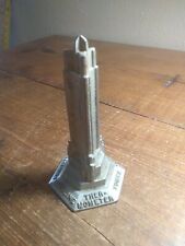 VINTAGE 1933-34 WORLD'S FAIR HAVOLINE THERMOMETER TOWER CAST IRON MISSING THERMO picture