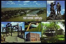 Historic Fort Benton Montana- Multiview-c1993 VTG Unposted Postcard M9 picture