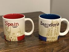 Starbucks Barcelona Spain 2016 Demitasse Espresso Cups 3 oz Lot of 2 Espana picture