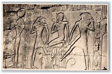 c1920's King Rameses II Kneeling View Hieroglyphs Karnak Egypt RPPC Postcard picture