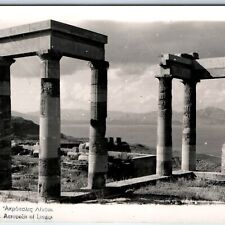 Rare Pre-Restoration Rhodes Greece RPPC Lindos Acropolis Ruin Ancient Photo A141 picture