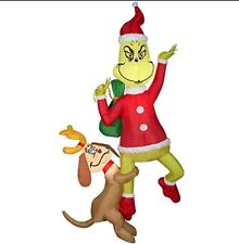 Gemmy 6ft Airblown Inflatable Hanging Grinch w/Max-Grinch picture