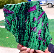 2.2LB  Natural green Ruby zoisite (anylite) slice crystal slab sample Healing picture