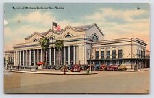 c1930s Terminal Staton Train Depot Railroad RR Jacksonville Florida FL Postcard picture
