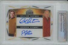 Patrick Stewart William Shatner 2023 Leaf Dual Clear Proof Auto Autograph #1/1 picture