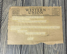 Vintage 1941 Western Union Sgt Hershel Day Telegram Message picture