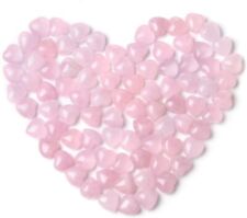 Healing Crystal Pocket Heart Natural Rose Quartz Love Puff Heart Carved Shape 20 picture