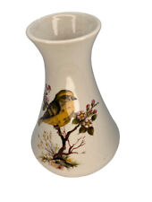Vintage Vase Bird Canary Porcelain TOUPET Blossoms Spring Decoration picture