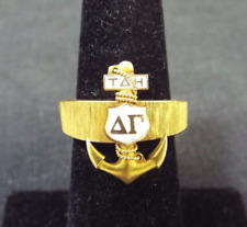 1948 Delta Gamma Sorority SMU 10K Gold Ring & Removeable Anchor Pin 5.4 grams picture