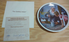 Norman Rockwell Collector Plate The Cooking Lesson 1982 KNOWLES [Free Shipping] picture
