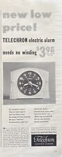 Vtg Print Ad 1949 Telechron Electric Alarm Clocks Retro MCM Home Wall Art Decor picture